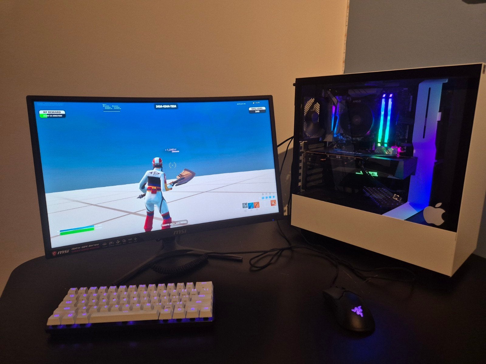 Gaming PC Setup RX 7600 | 2TB SSD | Razer + MSI + Alienware, Computers en Software, Desktop Pc's, Virtual Reality, Zo goed als nieuw