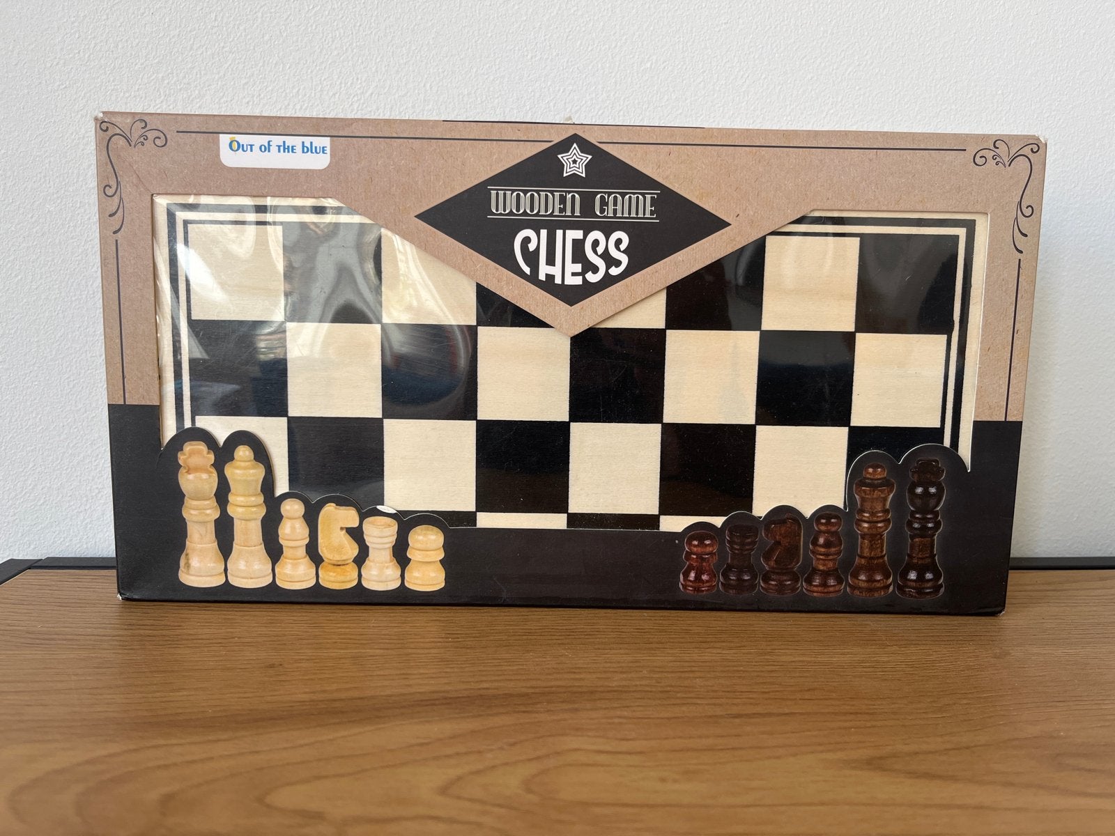 Houten schaakspel, Een of twee spelers, Ophalen, Zo goed als nieuw, Reisspel