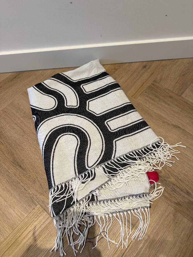 Nieuw zwart wit Ikea Sotronn limited edition plaid 130x170cm, Zwart, Woondeken, 130 cm, Nieuw
