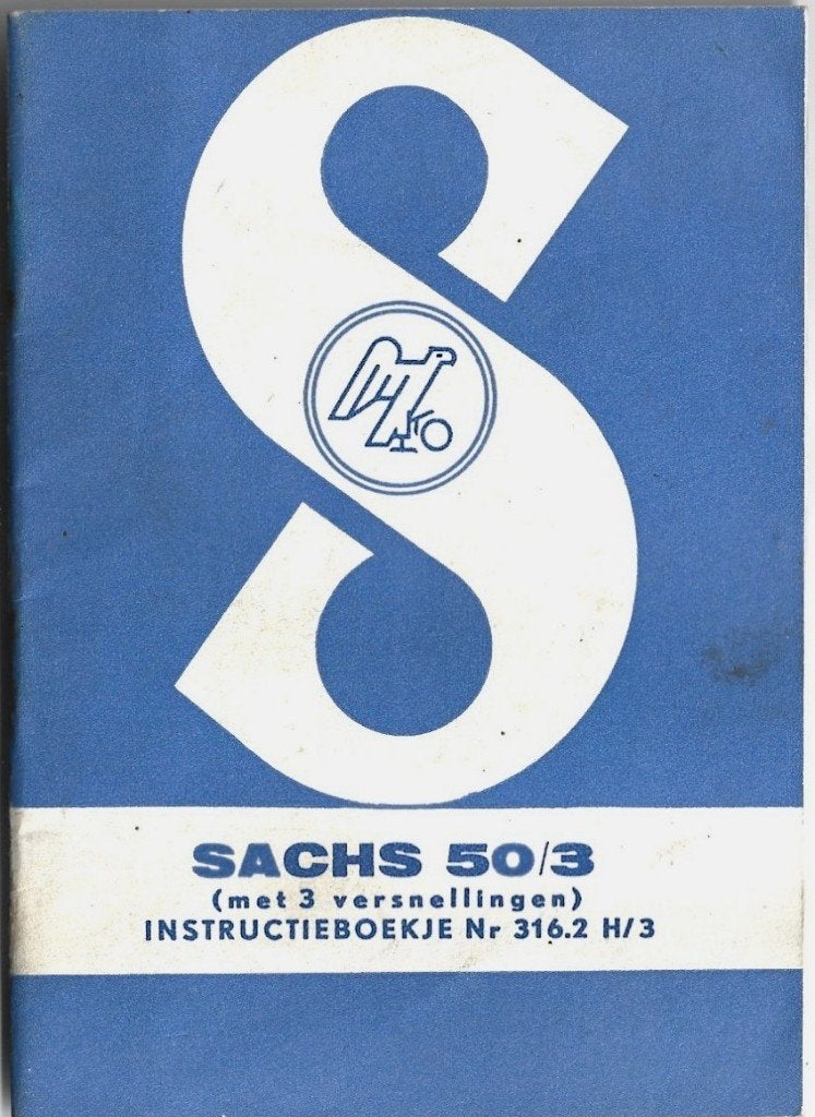 Sachs 50/3 instructieboek 316.2 H/3 (7533z) bromfiets blok, Ophalen of Verzenden, Zo goed als nieuw