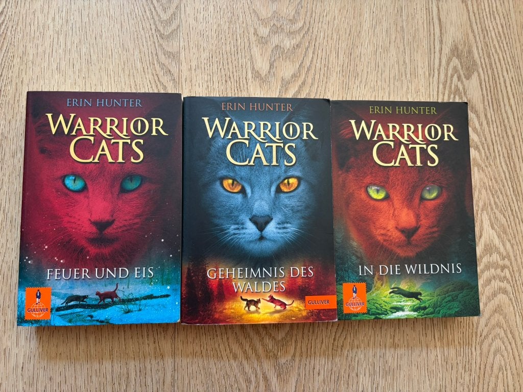 Warriors Cats deel 1 t/m 3 Duitstalig Erin Hunter, Ophalen of Verzenden, Gelezen, Erin Hunter