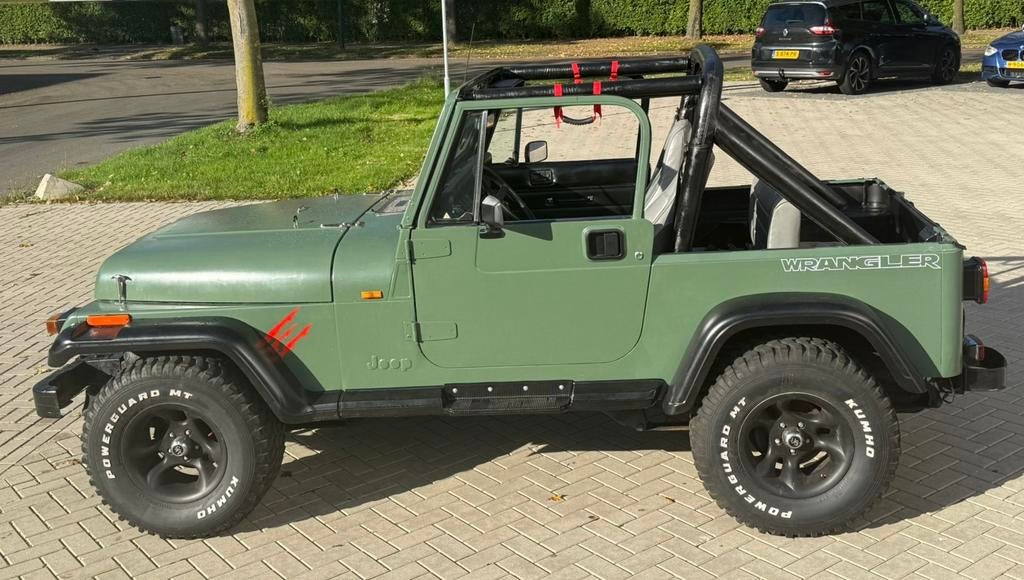 ‼️JEEP WRANGLER YJ 2.5 4WD BJ1989 GROEN HARDTOP SOFTTOP‼️, Auto's, 4 cilinders, Leder, Bedrijf, Handgeschakeld