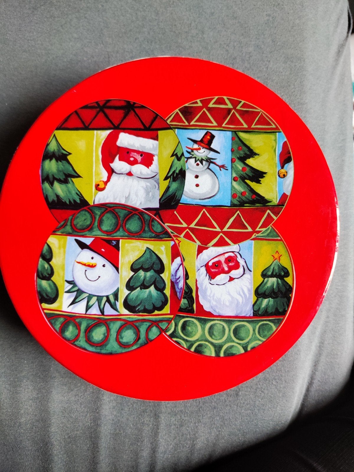 Doos met 4 Kerstmis borden, Diversen, Ophalen, Zo goed als nieuw