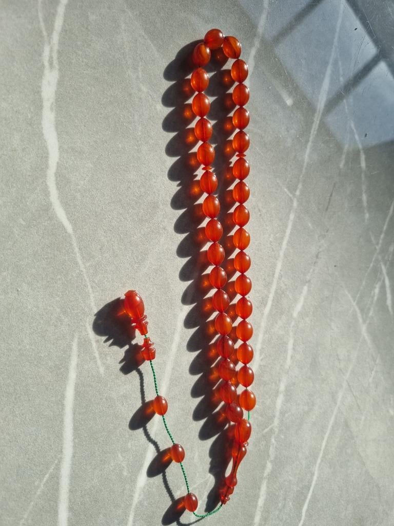 Tesbih Sercan Yetkinsekerci Usta - Oranje Gebedskralen, Ophalen of Verzenden, Nieuw, Oranje, Kunststof