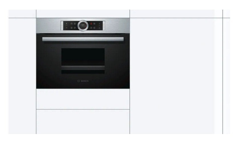 Bosch Stoomoven + Warmhoudlade (Nieuwstaat), Ophalen, Bosch, Zo goed als nieuw, Inbouw