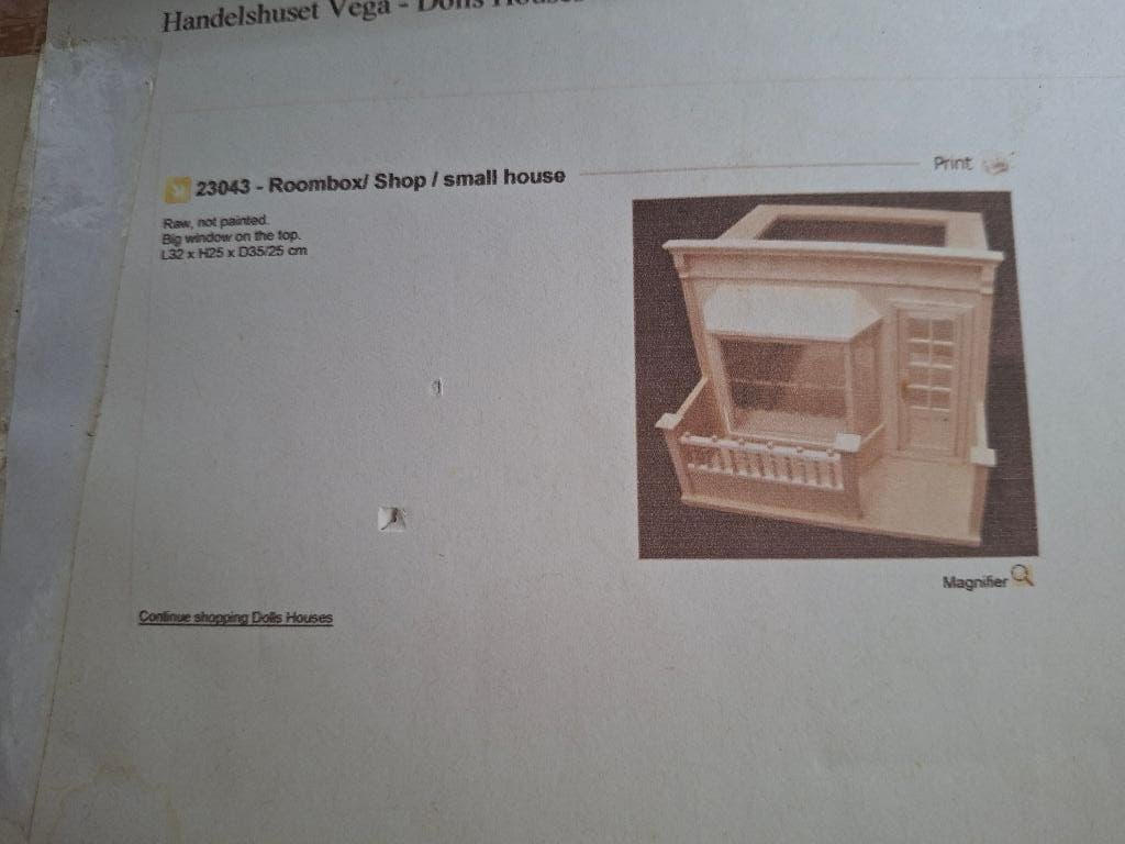 poppenhuis roombox small house, Ophalen of Verzenden, Zo goed als nieuw, Decoratie
