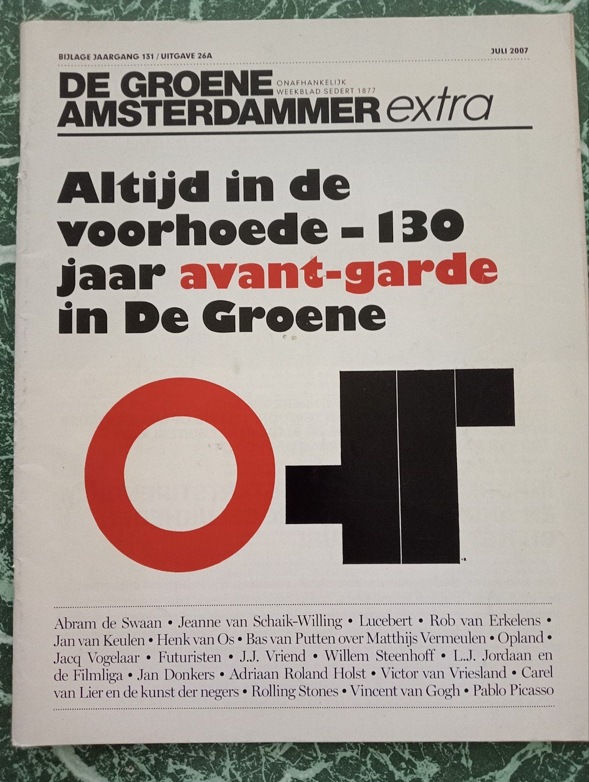 De Groene Amsterdammer Extra - 130 jaar avant-garde, Ophalen of Verzenden, Muziek, Film of Tv