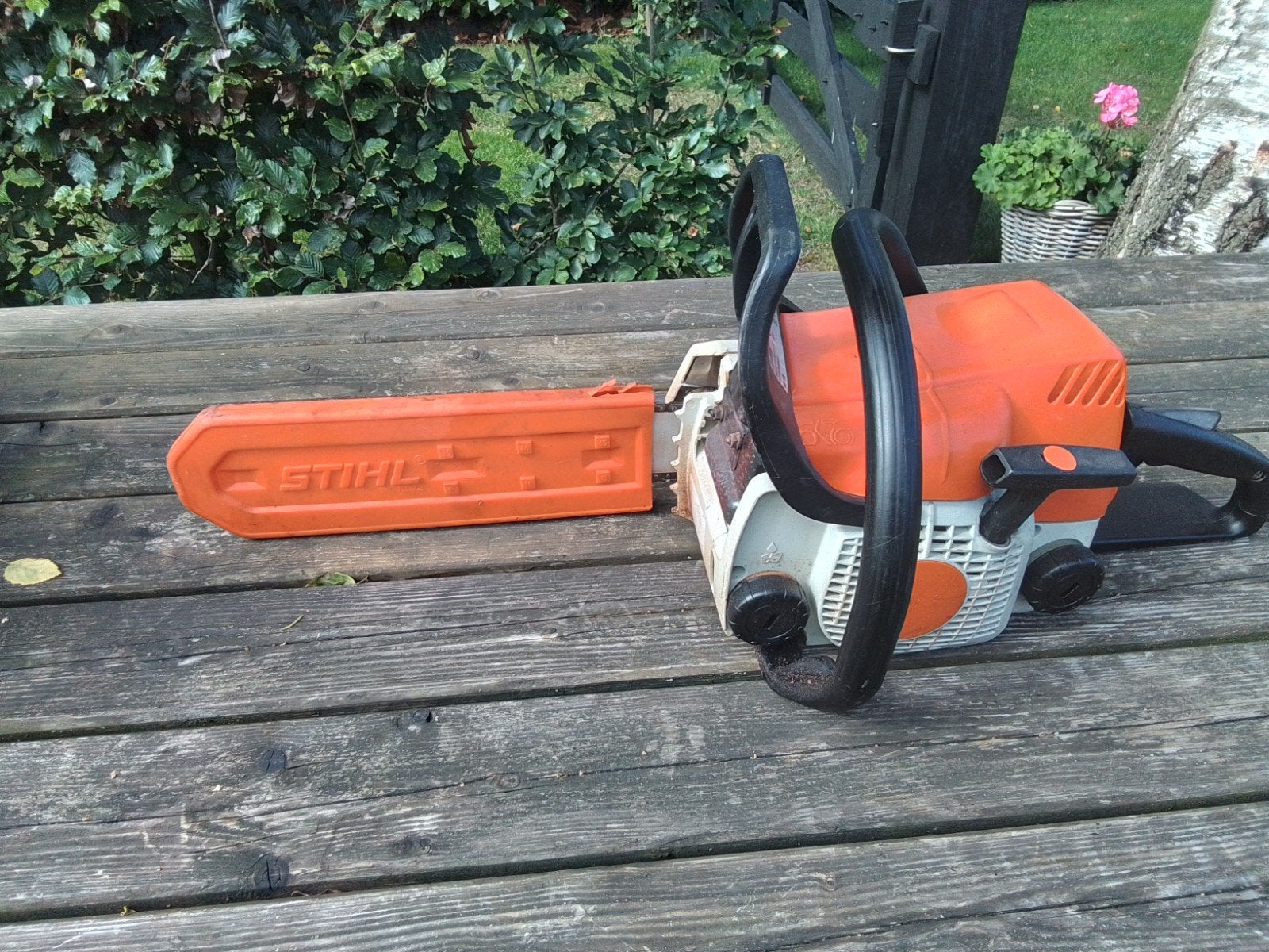 Stihl ms180 motorzaag, Ophalen, Gebruikt