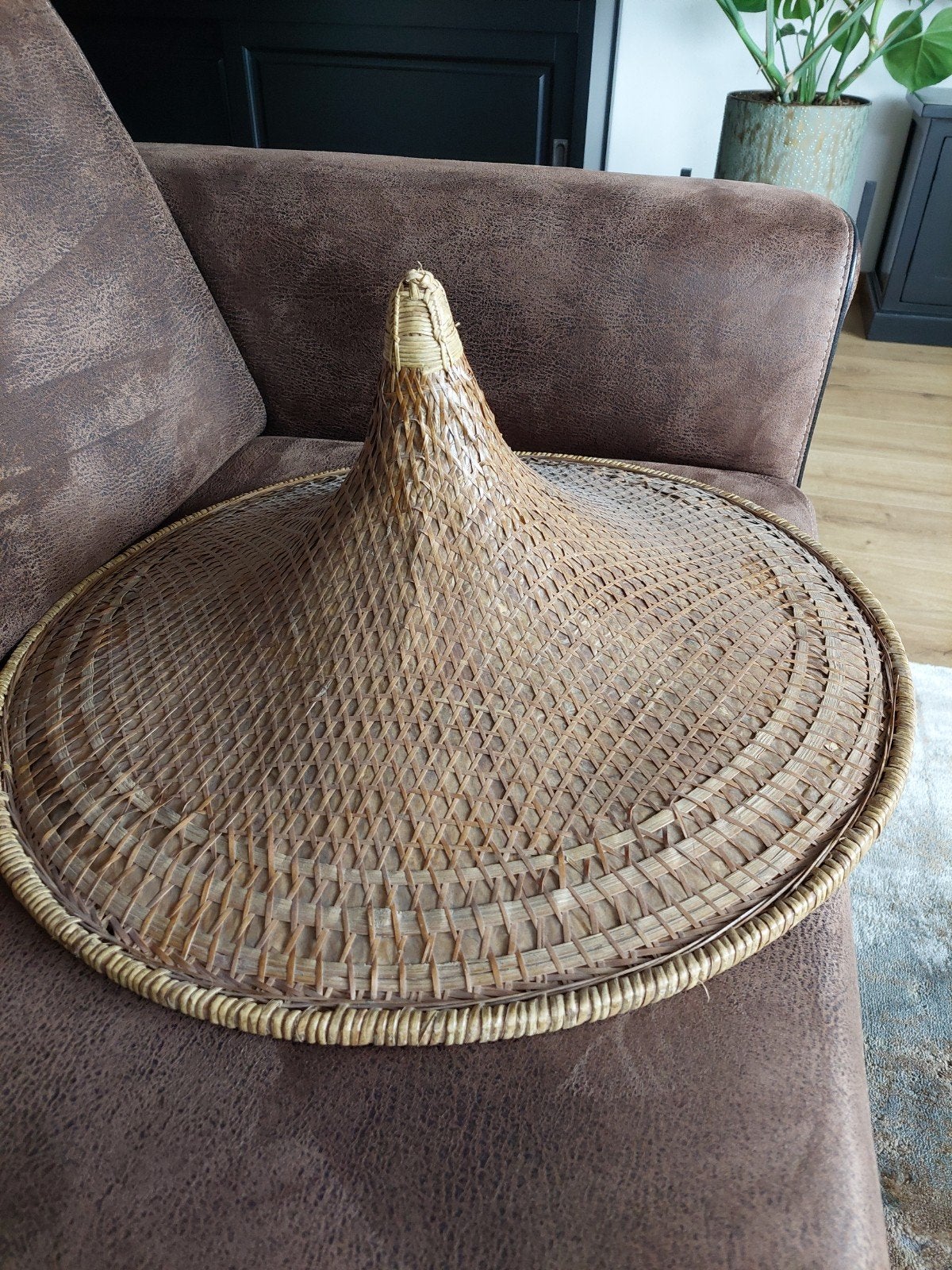 Originele Vietnamese rieten hoed, Ophalen, Overige typen, Natuurlijk materiaal