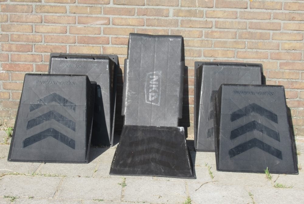 NKD 4-Way Skate Ramp met 5 schansen met 1 brug, Ophalen of Verzenden, Gebruikt, Overige typen, NKD