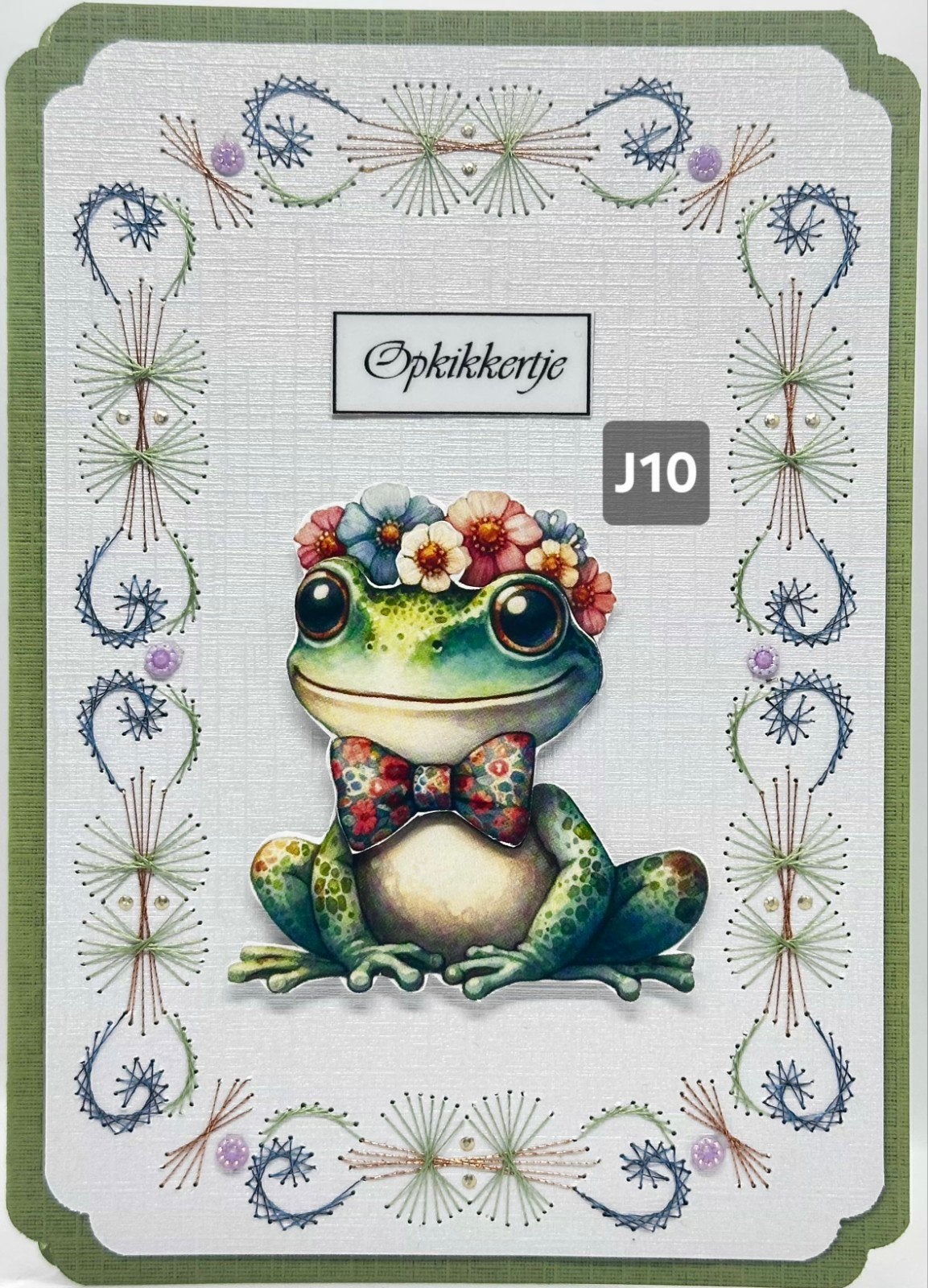 Geborduurde Wenskaarten Beterschap, Nieuw, Man of Vrouw, Info@sparklecrafts.nl, Ophalen of Verzenden