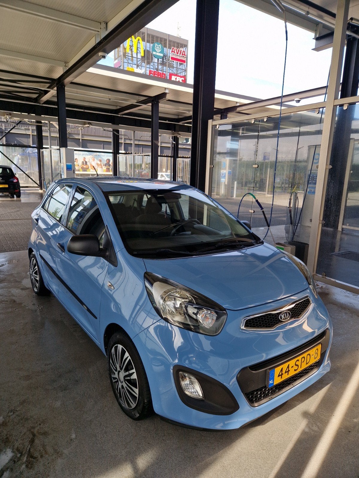 Kia Picanto 1.0 2012 Blauw plus extra winterbanden, Auto's, Voorwielaandrijving, Origineel Nederlands, 24 km/l, Handgeschakeld