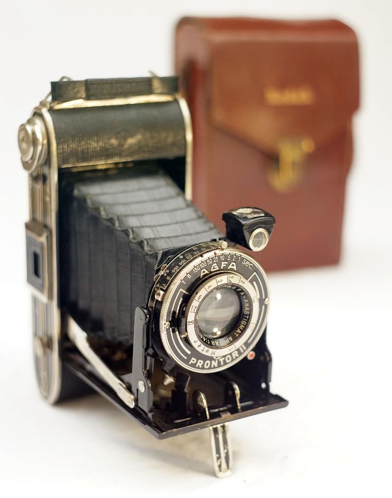 Agfa Billy Record in mooie Kodak camera tas, Ophalen of Verzenden, Compact, Overige Merken