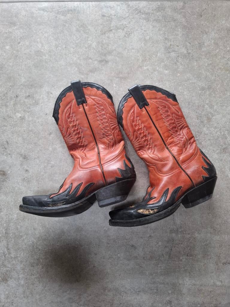 Prachtige vintage Sendra cowboy westernlaarzen ibiza 36, Bruin, Ophalen of Verzenden, Gedragen, Hoge laarzen