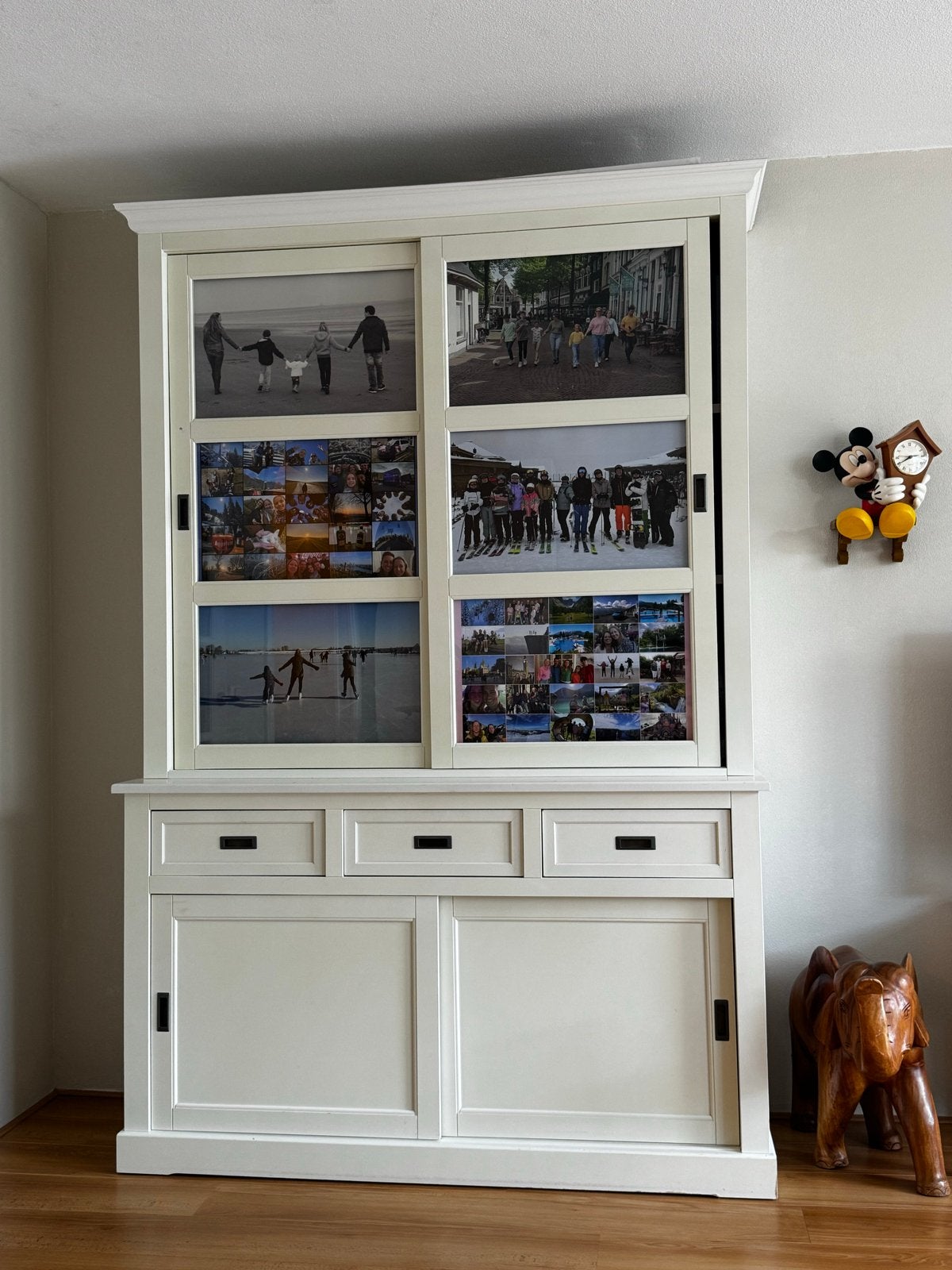 IKEA Larsfrid Buffetkast Vitrinekast - 230 cm hoog, Huis en Inrichting, Kasten | Buffetkasten, Ophalen, Gebruikt, 200 cm of meer