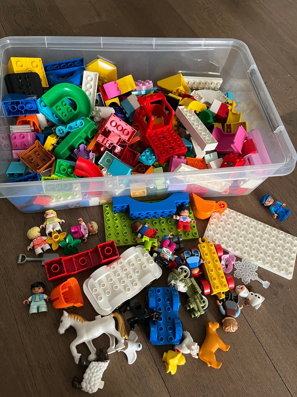 Grote set lego Duplo  - Ongesorteerd, Kinderen en Baby's, Speelgoed | Duplo en Lego, Ophalen, Inclusief minifiguren, Gebruikt