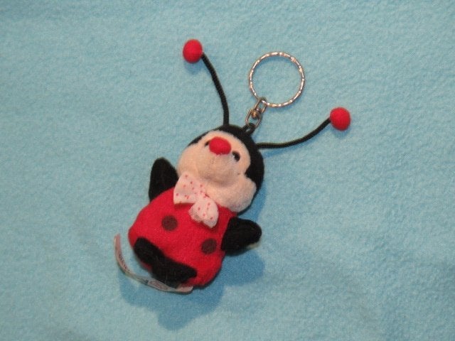 Leuke pluchen sleutelhanger lieveheersbeestje Kimmie's, Ophalen of Verzenden, Zo goed als nieuw, Knuffel of Figuurtje