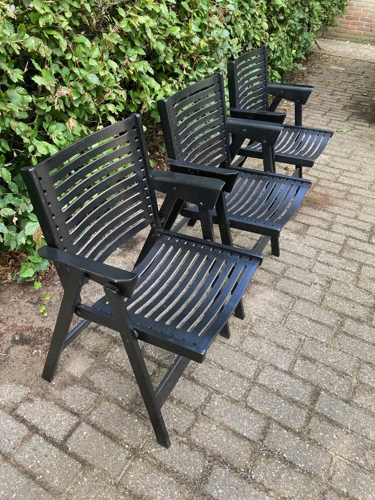 Niko Kralj Rex eetkamerstoelen, Ophalen, Gebruikt, Zwart, Vintage
