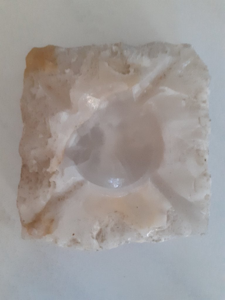 Onyx asbak, Huis en Inrichting, Woonaccessoires | Overige, Gebruikt, Natuurlijk materiaal, Overige stijlen, Ophalen of Verzenden