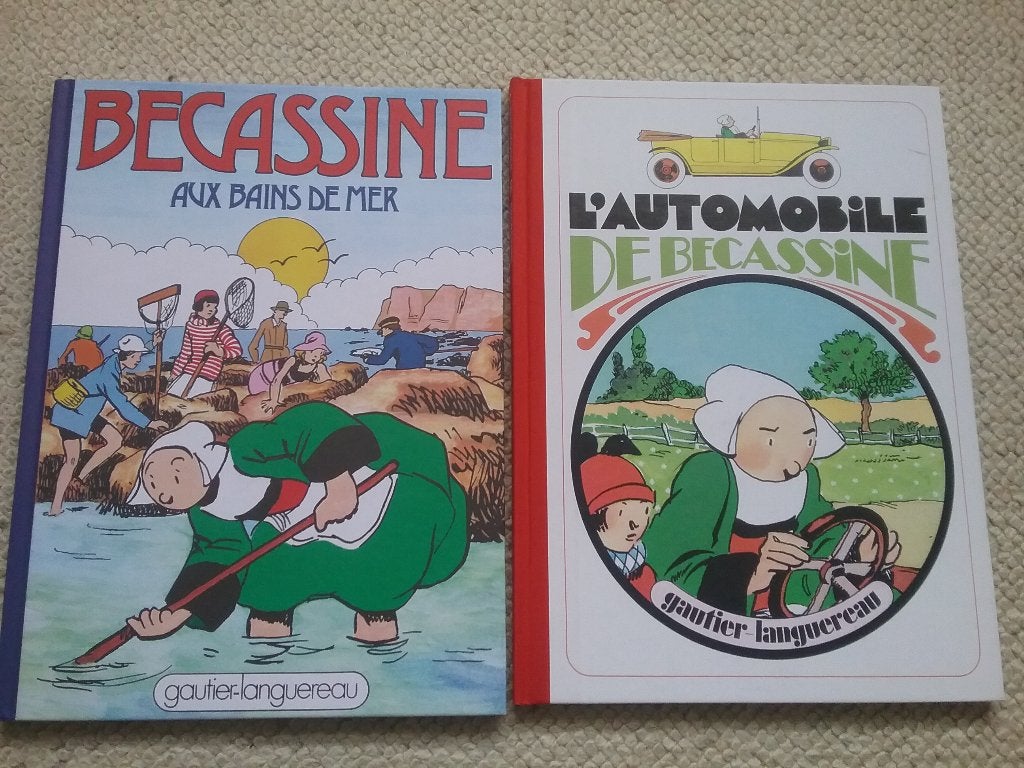 2x Album Bécassine - Aux bains de mer & L'automobile, Meerdere stripboeken, Ophalen of Verzenden, Zo goed als nieuw