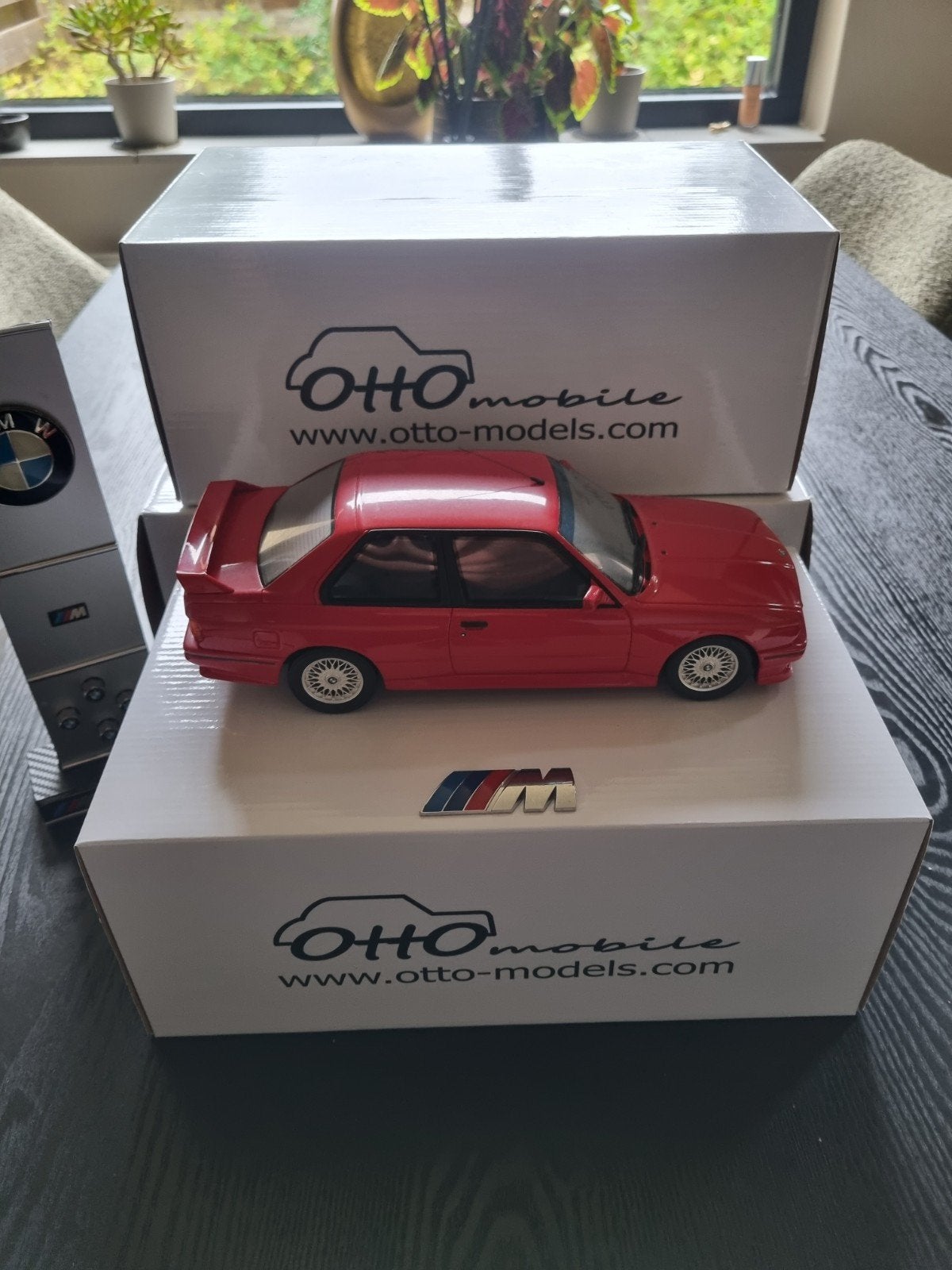 Ottomobile BMW M3 E30 1989 Rood 1/18 Modelauto, Ophalen of Verzenden