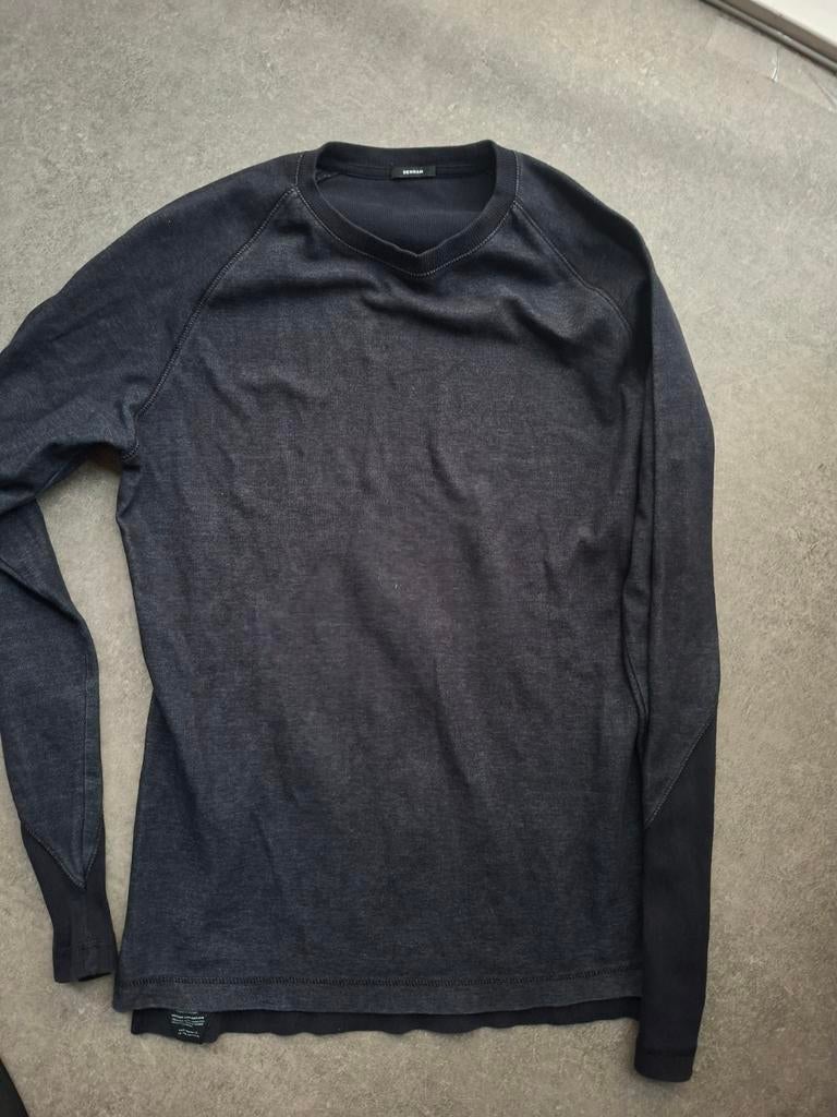 Denham Heren Longsleeve - Maat l, Maat 52/54 (L), Verzenden, Zwart, Zo goed als nieuw