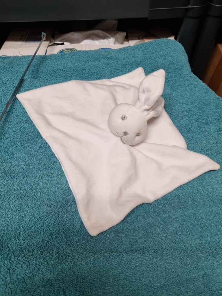 Bambino knuffel doekje konijn wit nr 1, Ophalen of Verzenden, Zo goed als nieuw, Overige typen