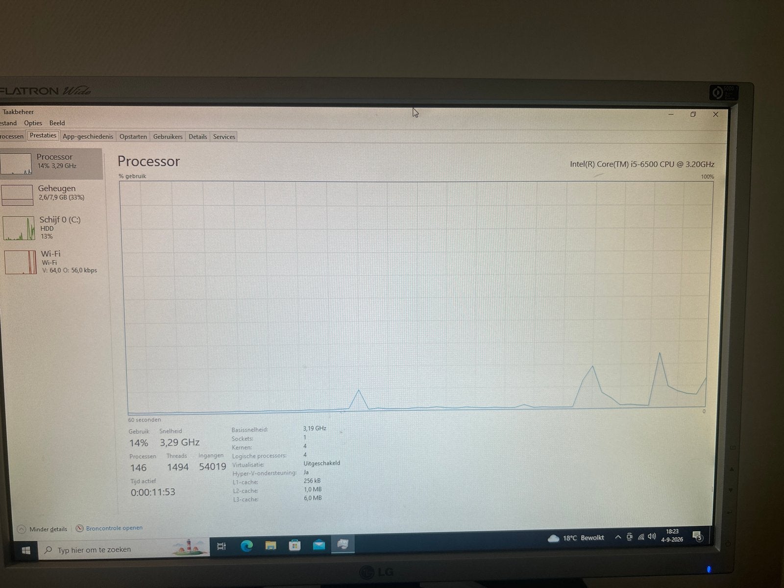 HP Desktop PC met Intel Core i5-6500 en 8GB RAM, Gebruikt, HDD, Met monitor, 8 GB