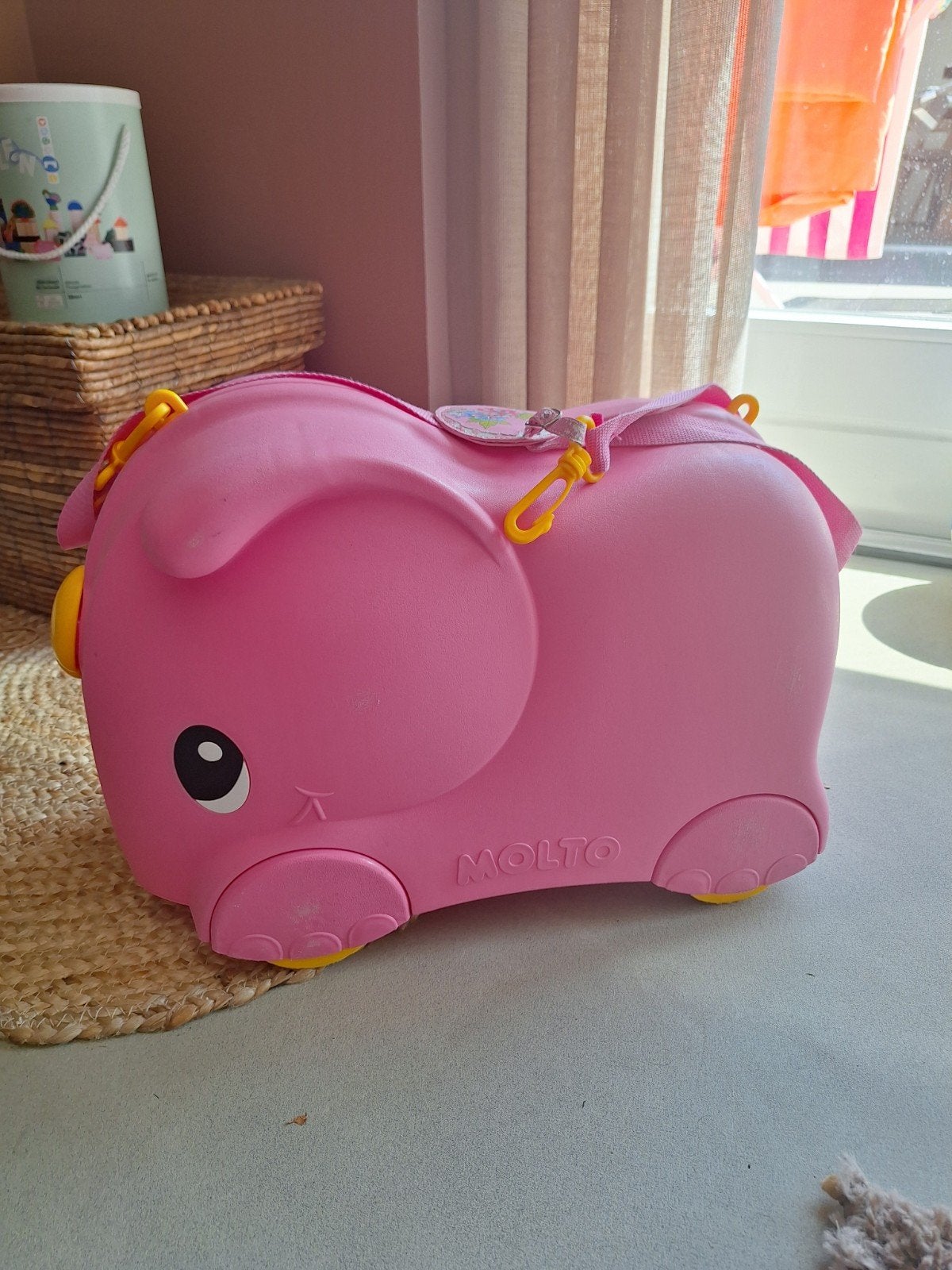 Molto roze olifant reiskoffer voor peuters en kleuters, Sieraden, Tassen en Uiterlijk, Koffers, Ophalen of Verzenden, Zo goed als nieuw