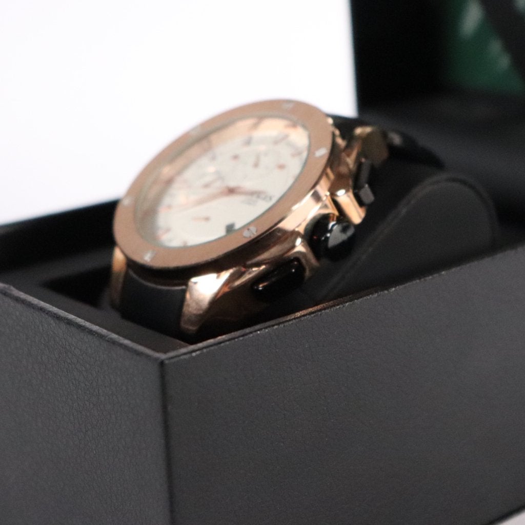 Gamages Londen Sports Calendar rose Horloge (51mm) - A Grade, Gamages of London, Gebruikt, Info@gamages.london, 164-182 Oxford Street, Westminster