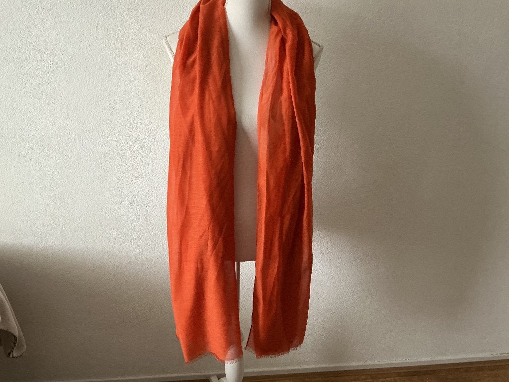 Megagrote ESPRIT terracotta sjaal voile, Ophalen of Verzenden, Nieuw, Maat 46/48 (XL) of groter, Sjaal