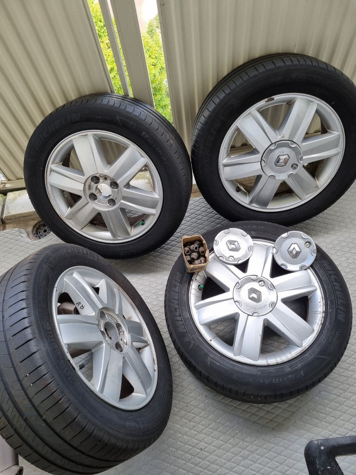 Renault Scenic2 Michelin Energy Saver 3  205/55R16 op velgen, Auto-onderdelen, Banden en Velgen, Ophalen, Gebruikt, 16 inch, Banden en Velgen