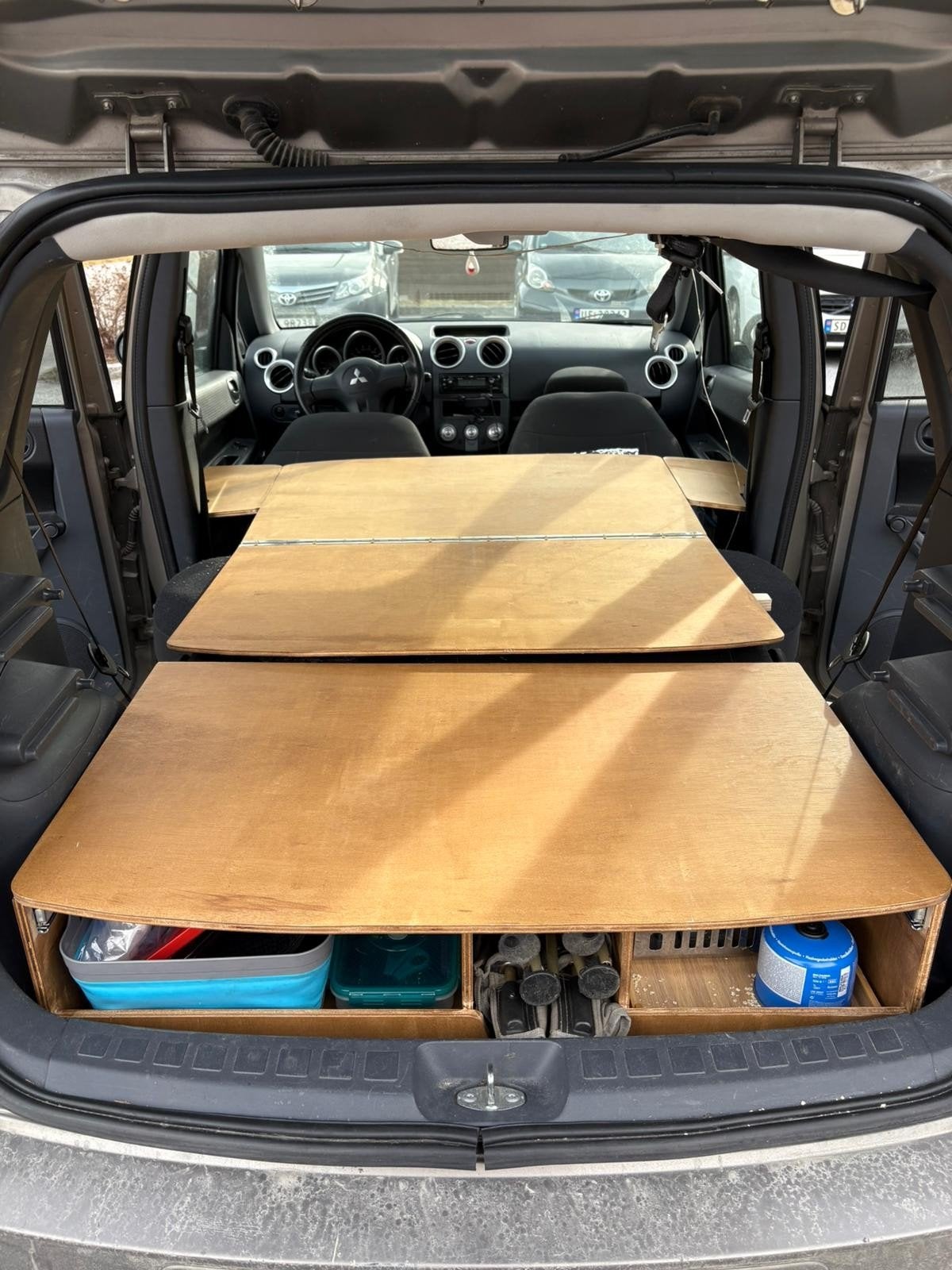 Inbouwset Micro camper Mitsubishi Colt bed 130 x 190, Caravans en Kamperen, Ophalen