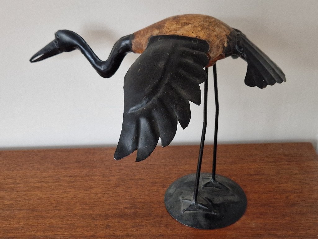 Metalen Ibis met houten romp, Ophalen of Verzenden, Zo goed als nieuw