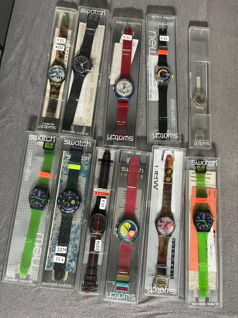 Grote collectie Swatch horloges - Nieuw in verpakking, Sieraden, Tassen en Uiterlijk, Horloges | Heren, Ophalen, Kunststof, Polshorloge