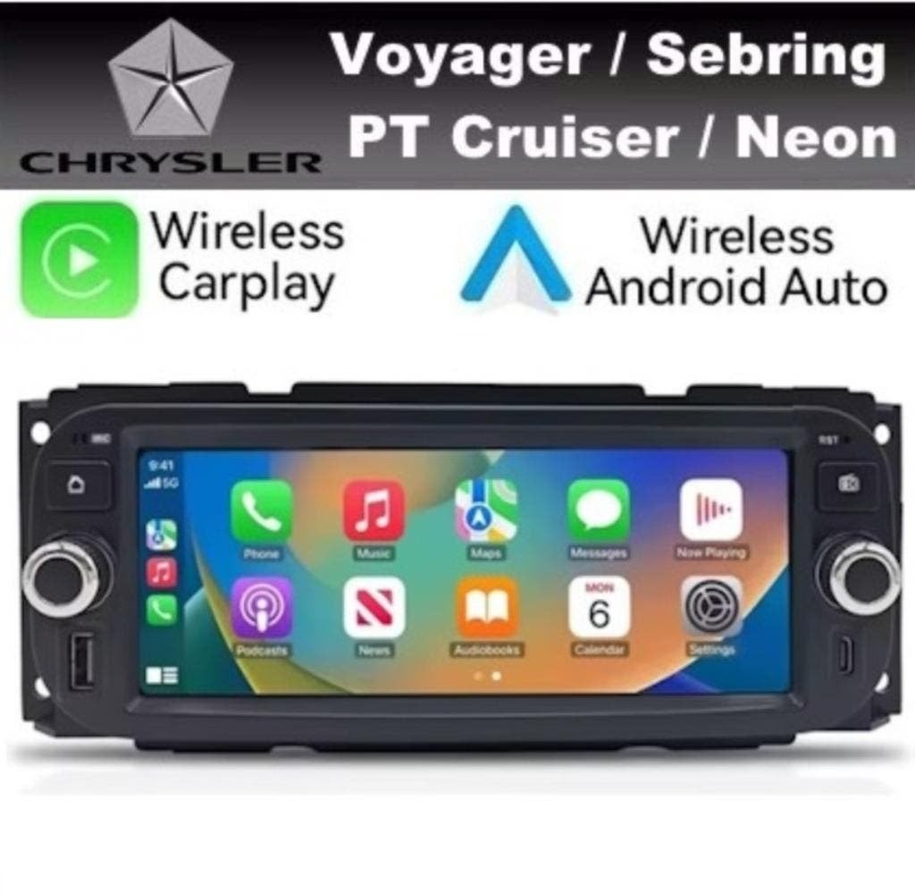 Chrysler voyager radio navigatie android 14 carplay dab+, Ophalen of Verzenden, Nieuw