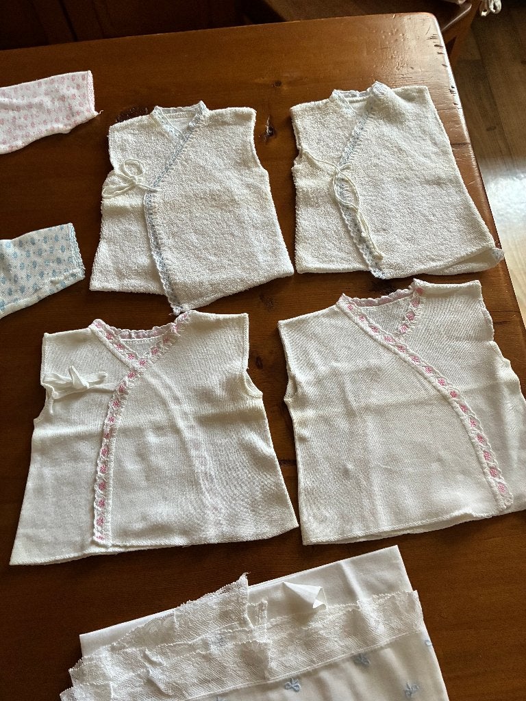 Retro Baby kleding Doopjurk, Rompertjes, Laken + Kussensloop, Ophalen of Verzenden