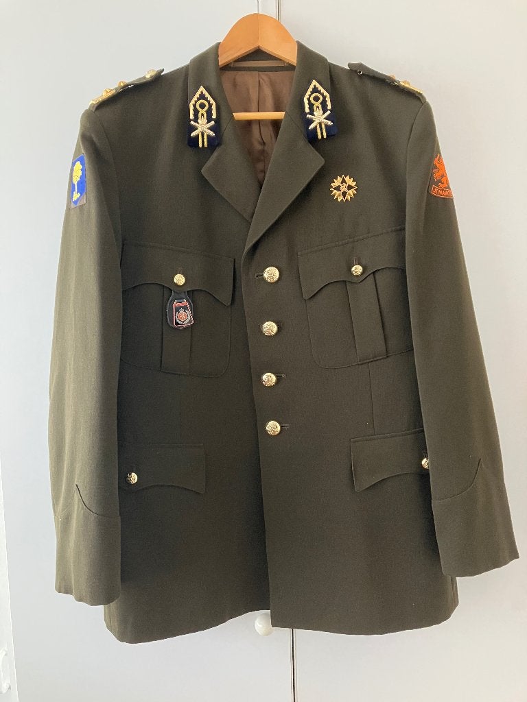 Jas DT 63 Generaal Majoor Rijdende Artillerie, Ophalen of Verzenden, Landmacht, Nederland, Kleding of Schoenen