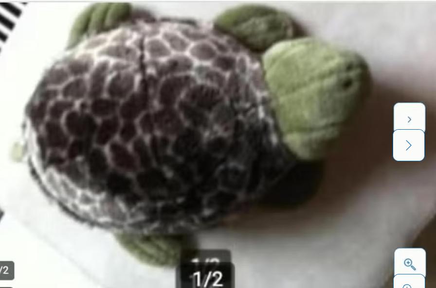 Knuffel schildpad groen/bruin 40 cm, Ophalen of Verzenden, Zo goed als nieuw, Overige typen