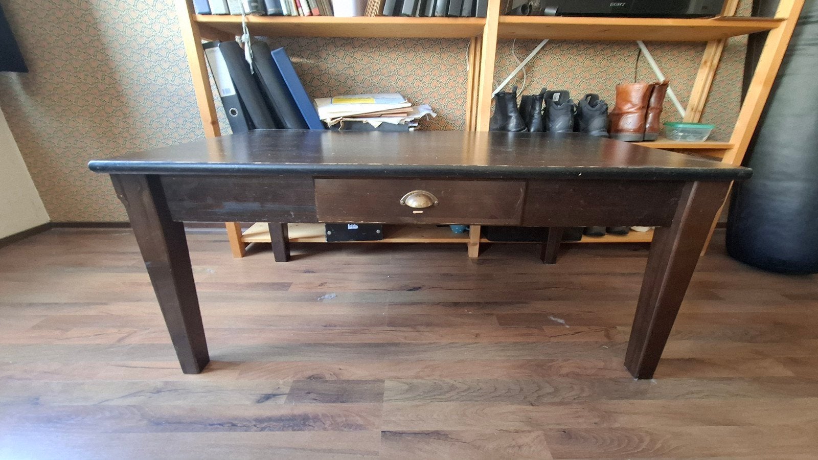 Ikea tafel met la, Ophalen, 25 tot 50 cm, Rechthoekig, 100 tot 150 cm