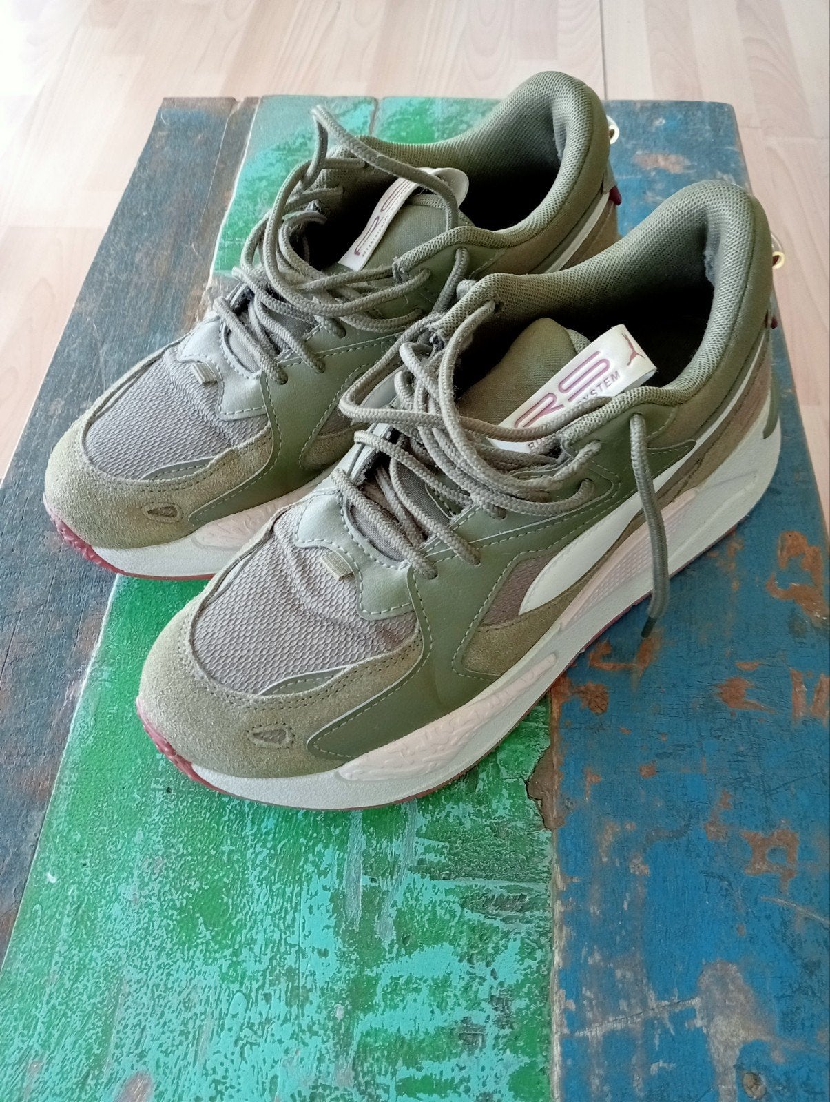 Sneakers Puma RS Running - maat 39, Ophalen of Verzenden, Gedragen, Groen, Sneakers of Gympen