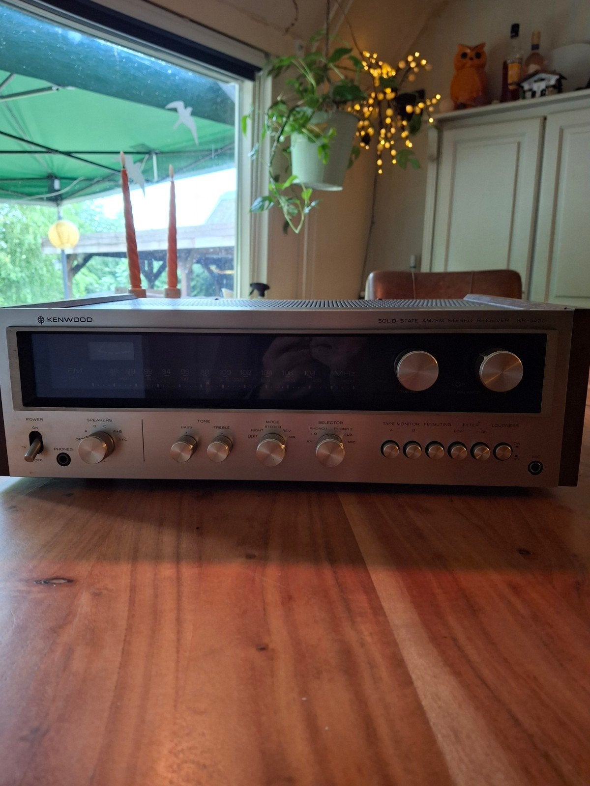 Kenwood KR-5400 Solid State AM/FM Stereo Receiver, Zo goed als nieuw, Ophalen, Overige merken, Minder dan 60 watt