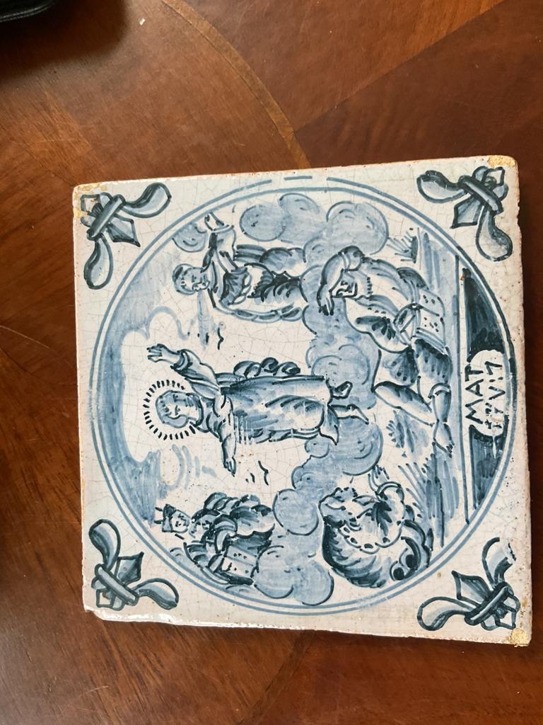 Antiek tegeltje, oud tegeltje, Antiek en Kunst, Antiek | Wandborden en Tegels, Ophalen of Verzenden