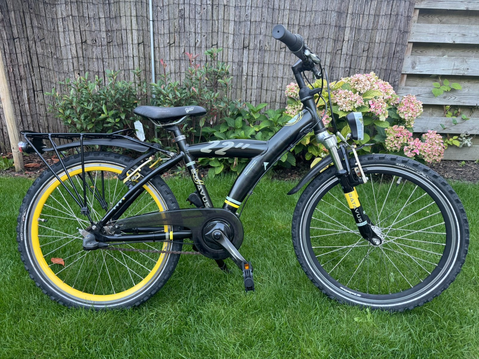 Jongensfiets, kinderfiets, Batavus Snake, 22 inch, 3 versnel, Fietsen en Brommers, Ophalen, Terugtraprem, 22 inch, Batavus