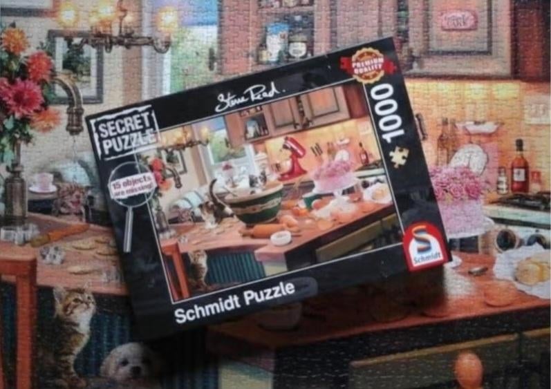 Schmidt secret puzzel Steve Read 'aan de keukentafel', Ophalen, 500 t/m 1500 stukjes, Zo goed als nieuw, Legpuzzel