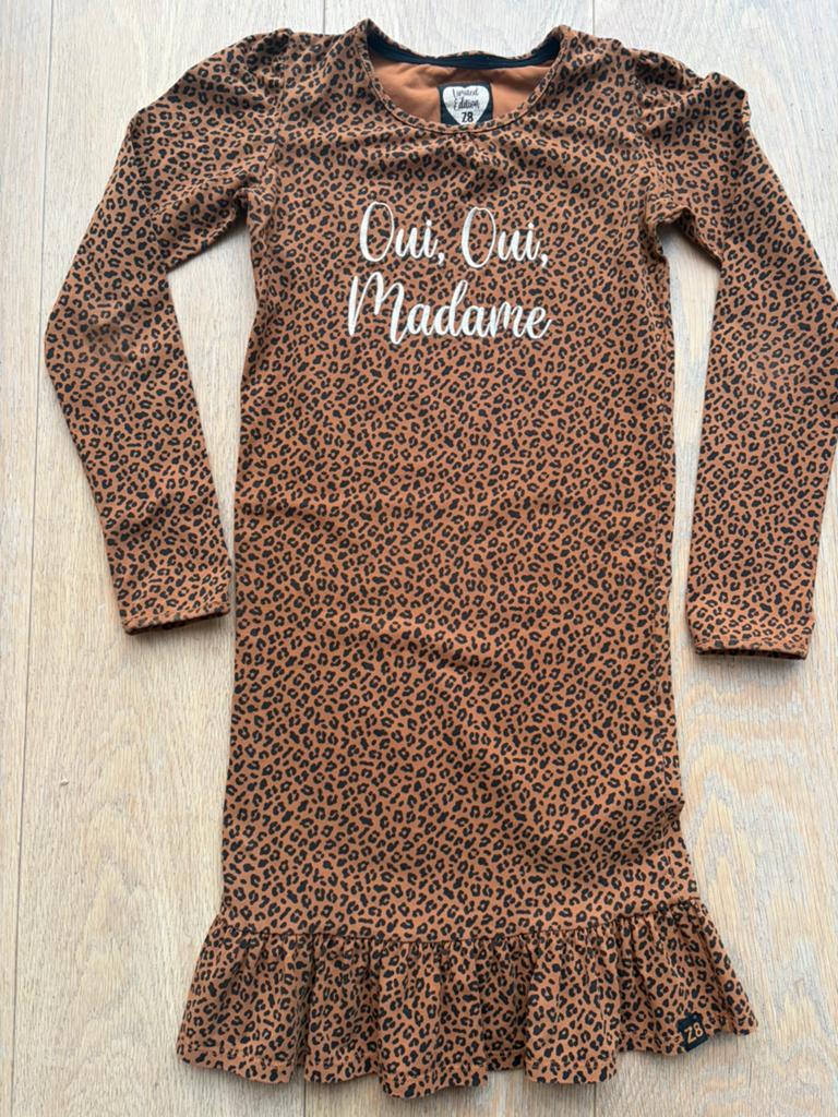 Panterprint jurk Z8 Adalyn mt 140/146 goede staat!, Kinderen en Baby's, Kinderkleding | Maat 140, Gebruikt, Meisje, Jurk of Rok