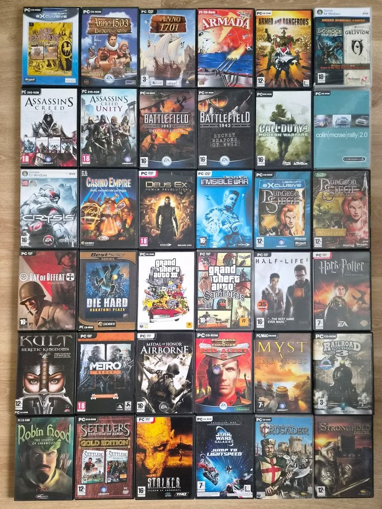 Verzameling 36 PC Games, Gebruikt, Shooter, Verzenden, 1 speler