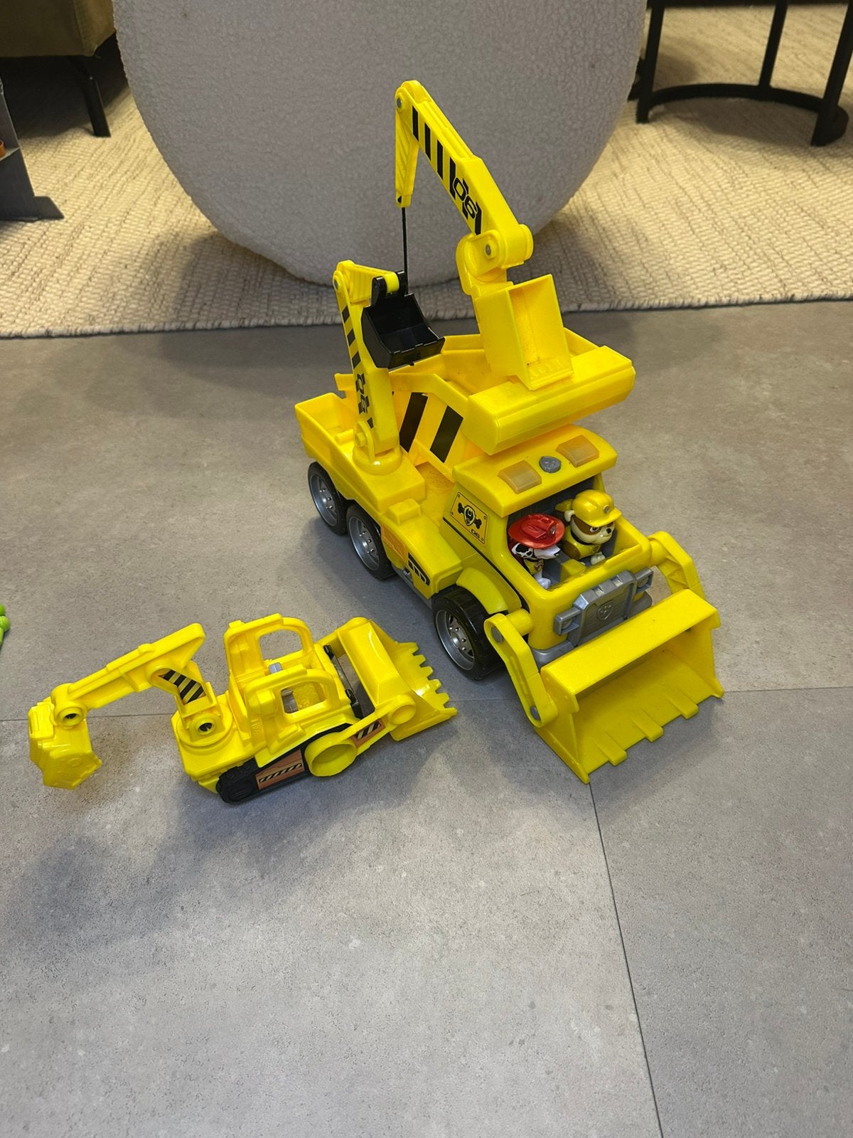 Paw patrol grote rubble wagen met tweede wagen erbij, Ophalen, Zo goed als nieuw
