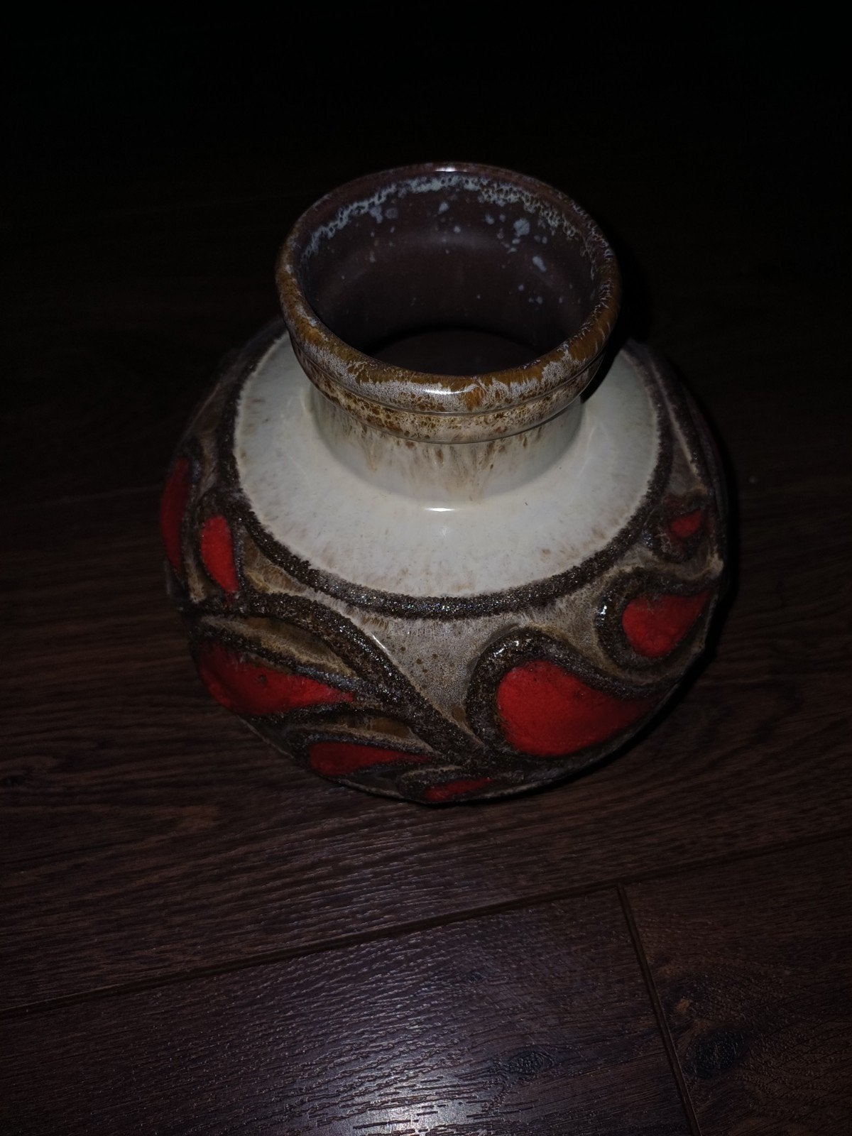 Vintage Strehla Keramik Vaas uit de DDR, Ophalen of Verzenden