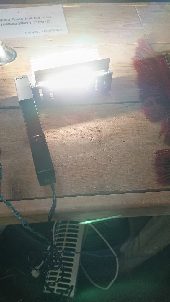 Philips PSG 010 1000W projectorlamp/spot met koffer, Ophalen of Verzenden, 1960 tot 1980, Overige typen